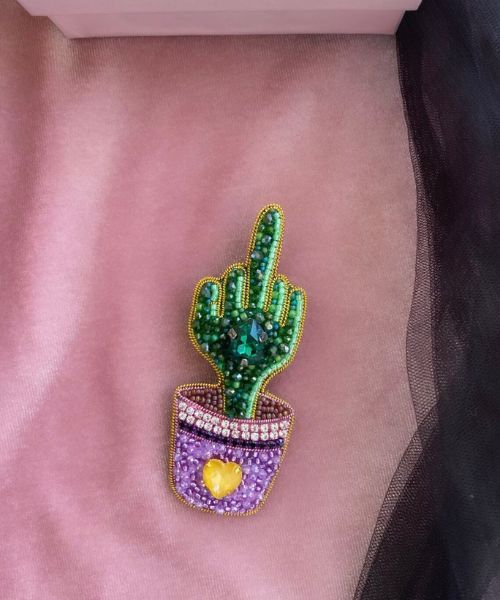  lustiger Mittelfinger Kaktus Schmuck